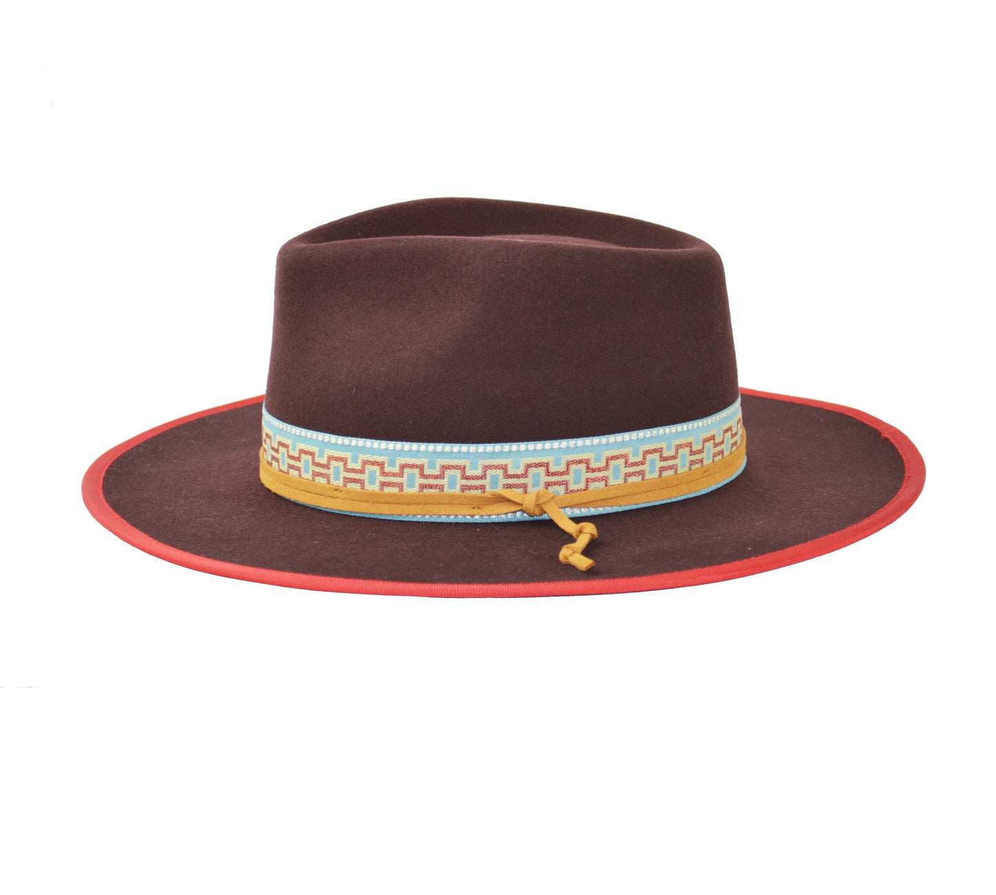 Cappello Fedora in feltro marrone, elegante