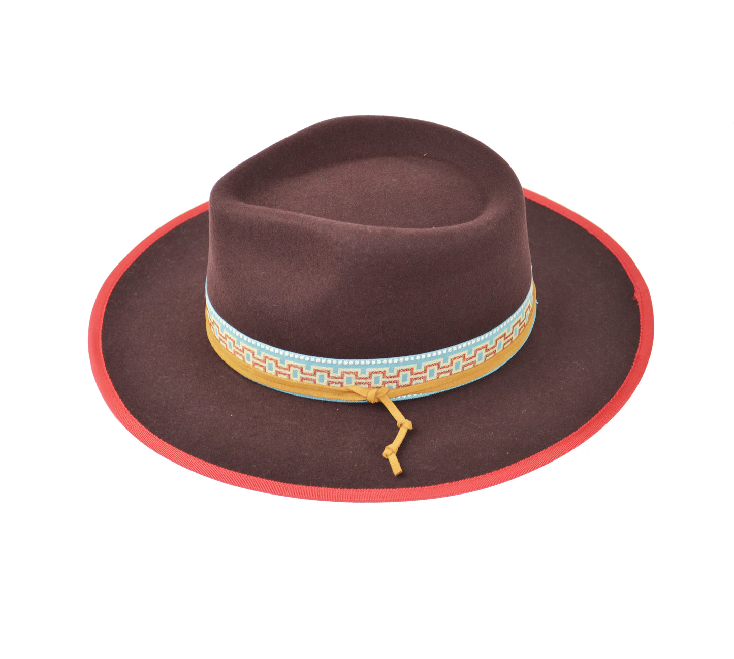 Cappello Fedora in feltro marrone, elegante