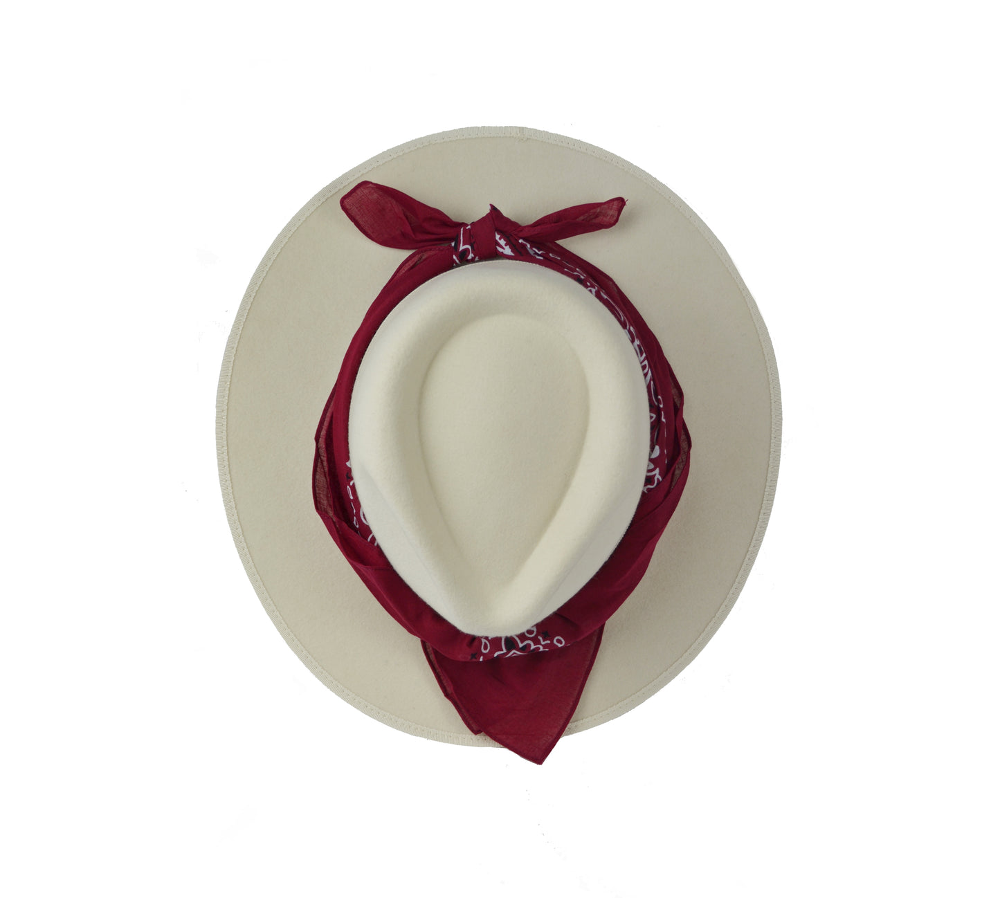 Cappello fedora  bianco grigio con fascia in seta rosa