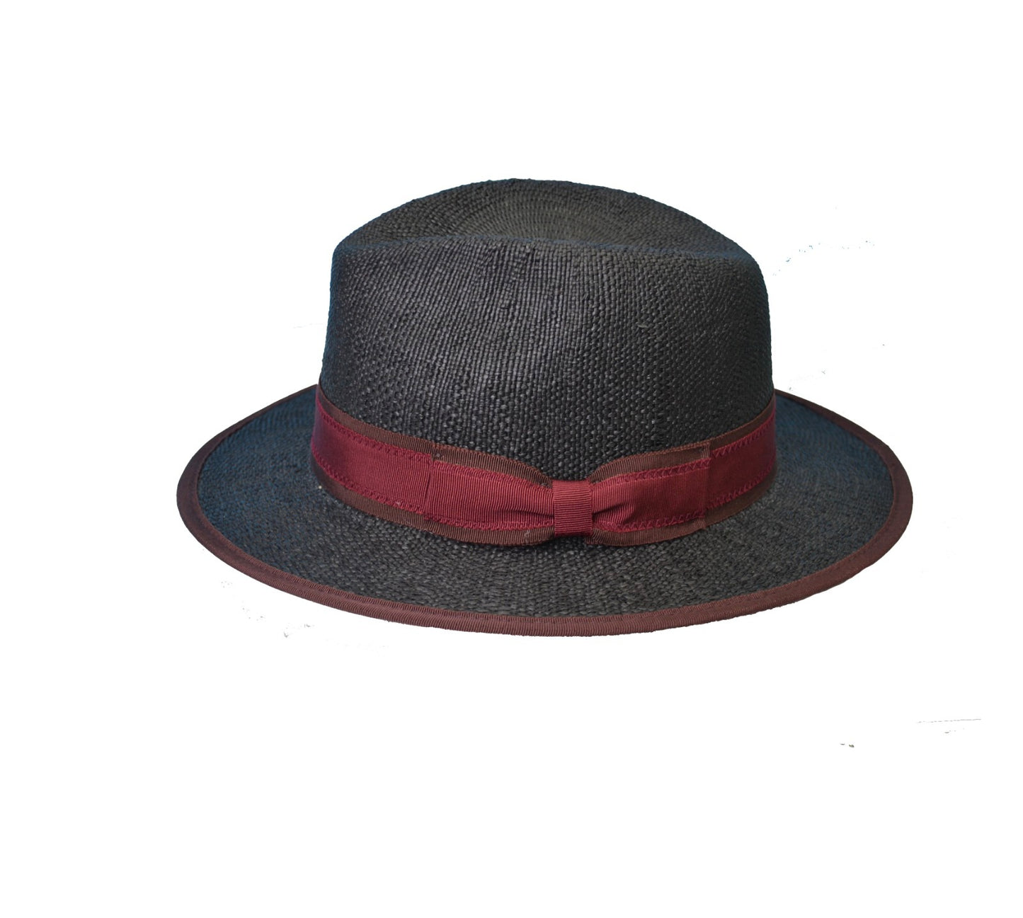 Cappello fedora di paglia nero